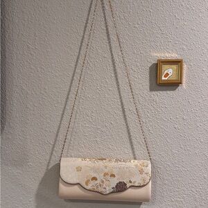 Elegant Embroidered Silk Rectangle Shoulder Bag